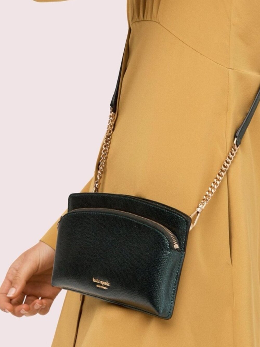 Kate Spade Spencer East West Phone Black Leather Crossbody Bag